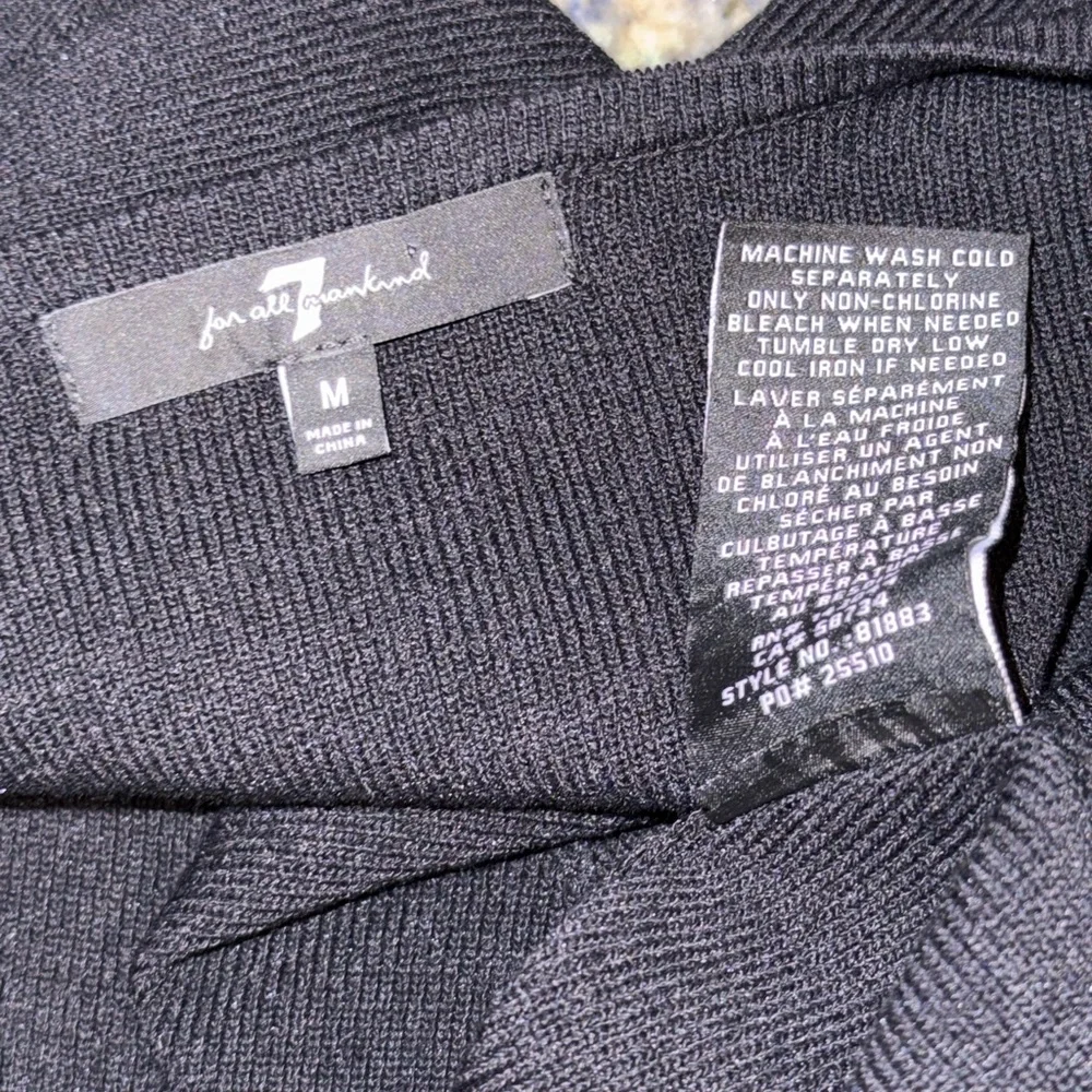 7 For All Mankind Black Lace-Up Crop Top M - Picture 7 of 7